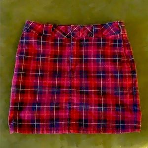 Dickies Plaid Mini Skirt Size 1 (25”waist).